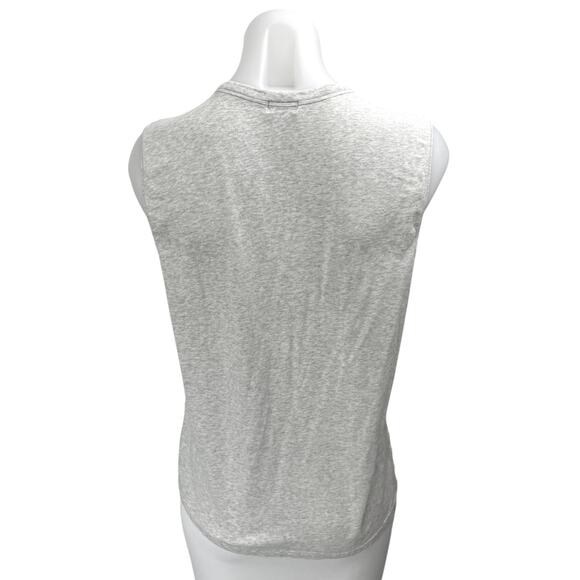 Skims Women's Gray Sleeveless Knit Activewear Fitness Gym Muscle Tee Tank Top XS - Picture 2 of 4